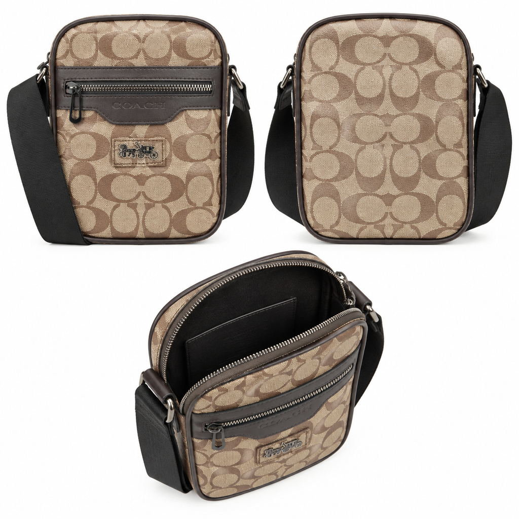 Signature Grey Crossbody Bag