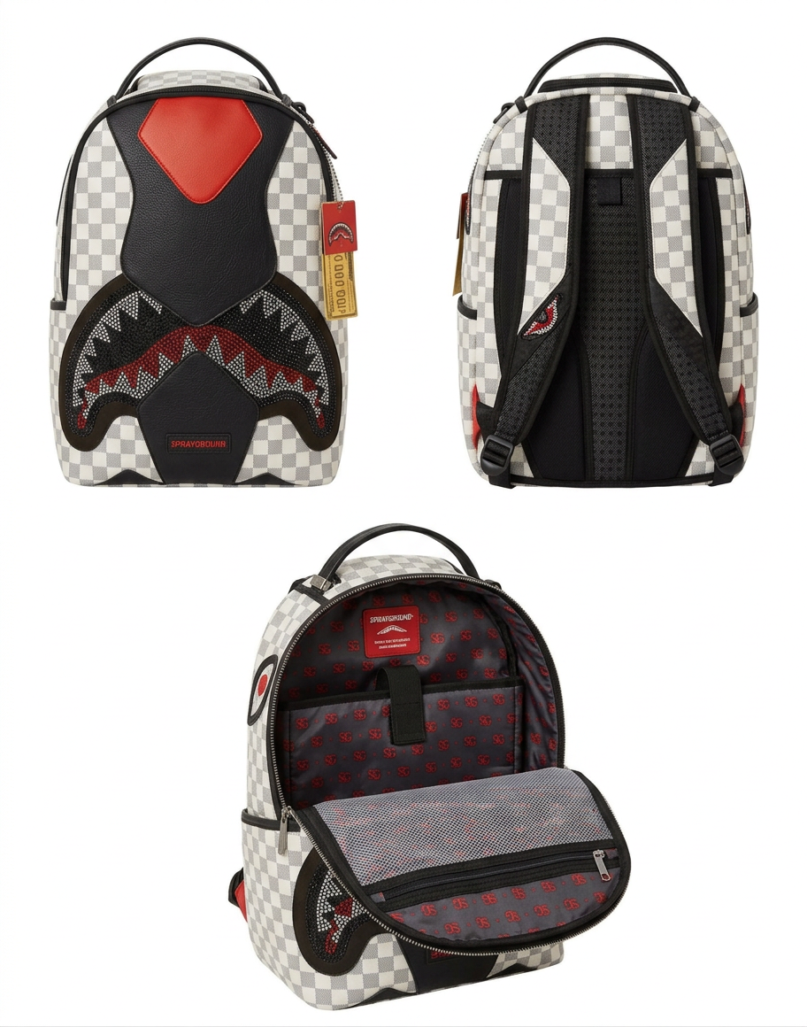 Black Checker Crossbody Bag