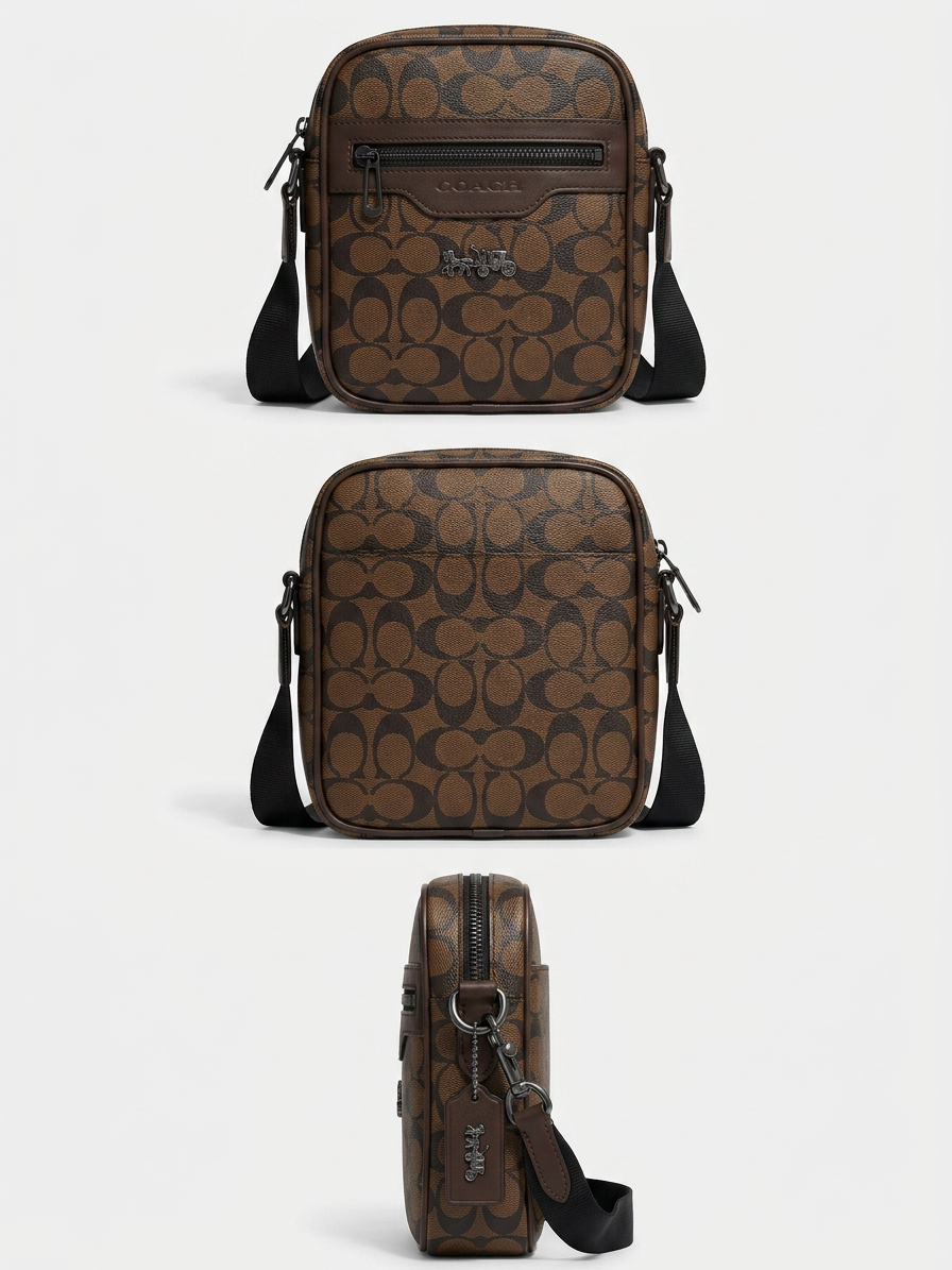 Signature Grey Crossbody Bag