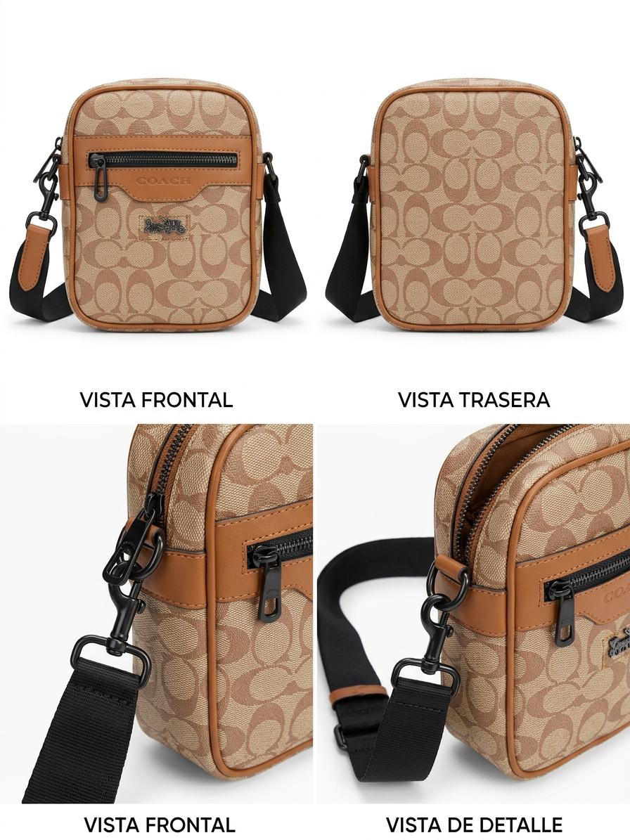 Signature Grey Crossbody Bag